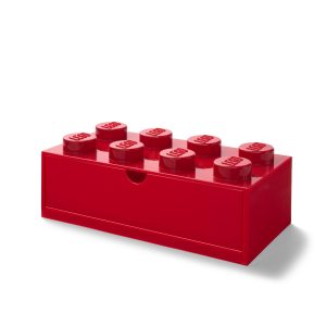 lego 5006142 aufbewahrungsstein mit schubfachern und 8 noppen in rot